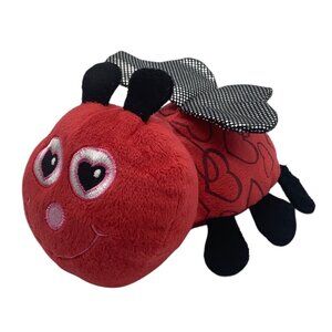 Red Ladybug Love Bug Plush Insect Stuffed Toy  6” Hand Held